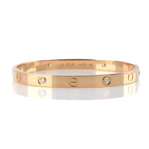 Authentic Cartier Love Diamond Bracelet in 18K Pink Gold